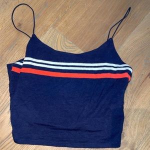 Cropped striped top